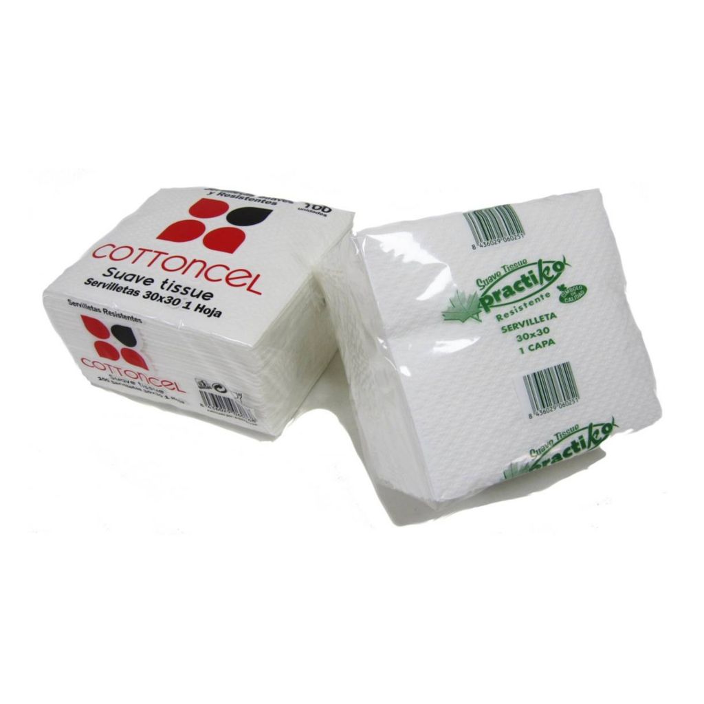 [SHG2222222] Servilleta 1 capa 30x30 cm blanca PQ 80 ud / CJ 48