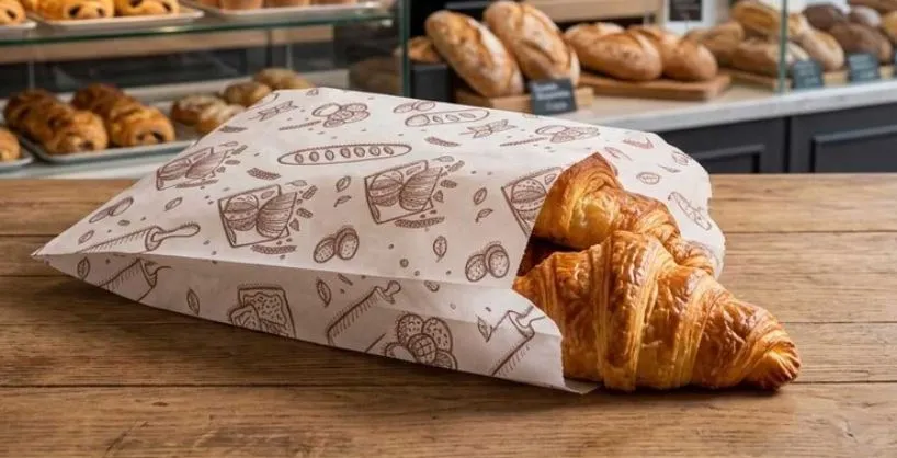 Bolsa papel 18+7x32 Blanco Bakery C1000u