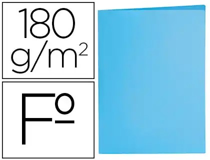[10427] SUBCARPETA LIDERPAPEL FOLIO AZUL PASTEL 180G/M2