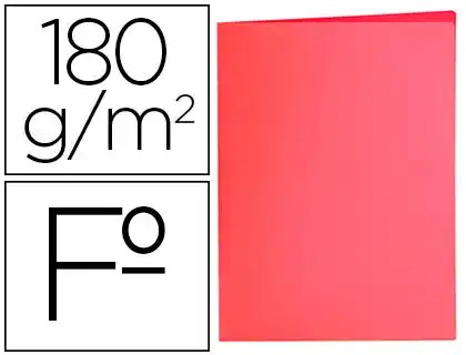 [10431] SUBCARPETA LIDERPAPEL FOLIO ROJO PASTEL 180G/M2