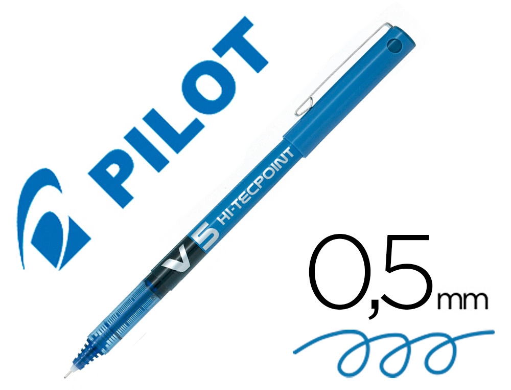 [15447] ROTULADOR PILOT PUNTA AGUJA V-5 AZUL 0.5 MM