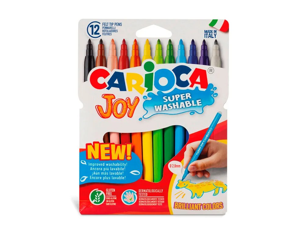 [13257] ROTULADOR CARIOCA JOY CAJA DE 12 UNIDADES COLORES SURTIDOS