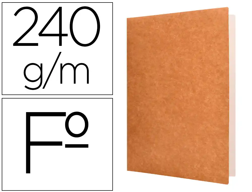 SUBCARPETA LIDERPAPEL FOLIO KRAFT INTERIOR BLANCO 240G/M2