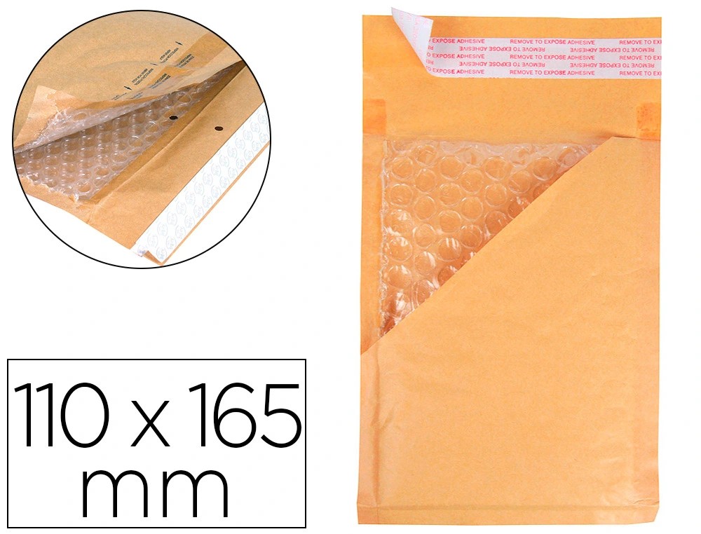 [26010] SOBRE BURBUJAS CREMA Q-CONNECT A/000 110 X 165 MM