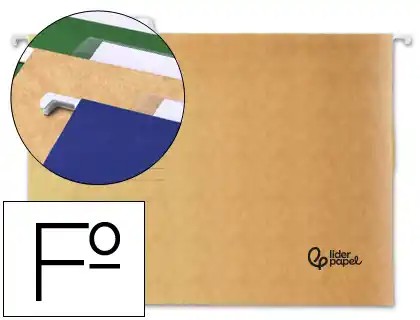[26905] CARPETA COLGANTE LIDERPAPEL FOLIO KRAFT