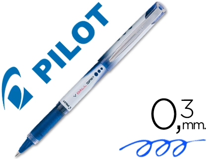 ROTULADOR PILOT ROLLER V-BALL GRIP AZUL 0.5 MM