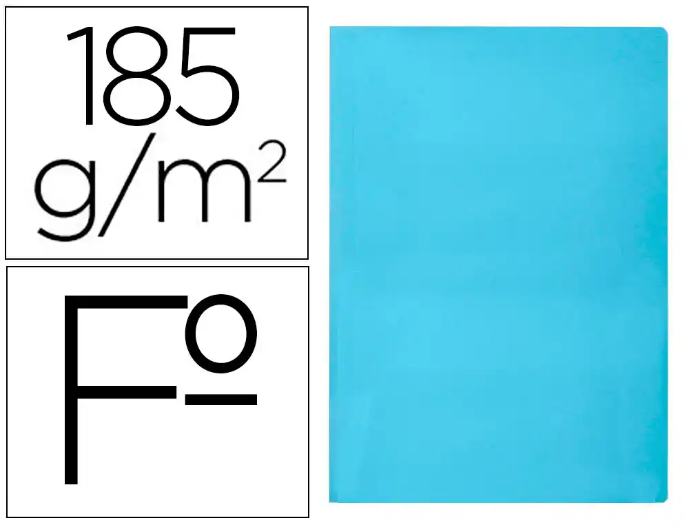 SUBCARPETA LIDERPAPEL FOLIO CELESTE INTENSO 180G/M2 - SC04