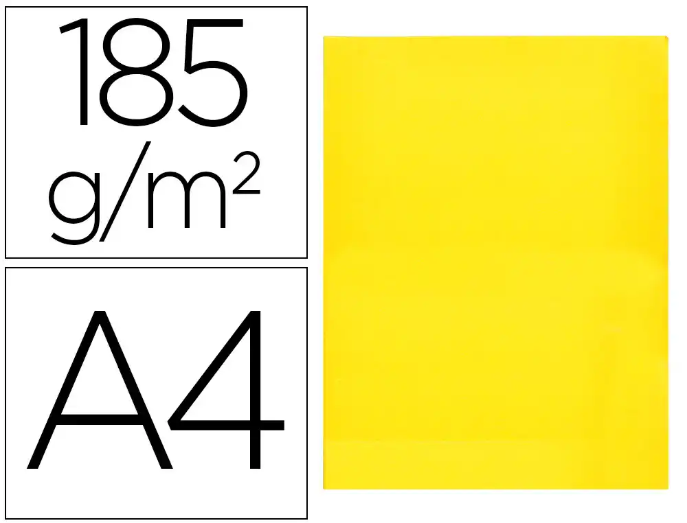 SUBCARPETA LIDERPAPEL DIN A4 AMARILLO INTENSO 180G/M2 - SC12