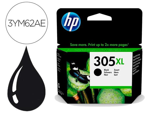 [160142] INK-JET HP 305XL NEGRO DESKJET 1210 / 1212 / 1255 / 2732 / 2752 / 4155 / 4158 ENVY 6020 / 6052 /6055 / 6420 3YM62AE