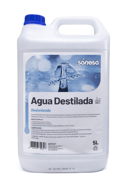 [AKTAGUA] Agua destilada Garrafa 5 L