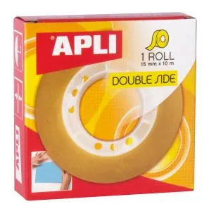 C.CINTA AD.DOBLE CARA 15MM x 10M 20U