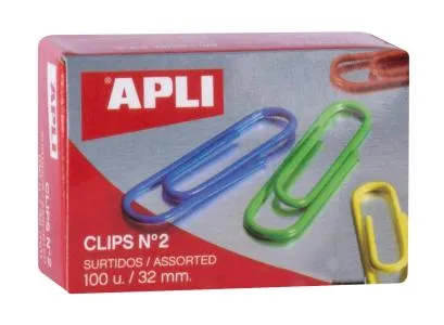 C.CLIPS SURTIDO Nº2 32MM 100U.