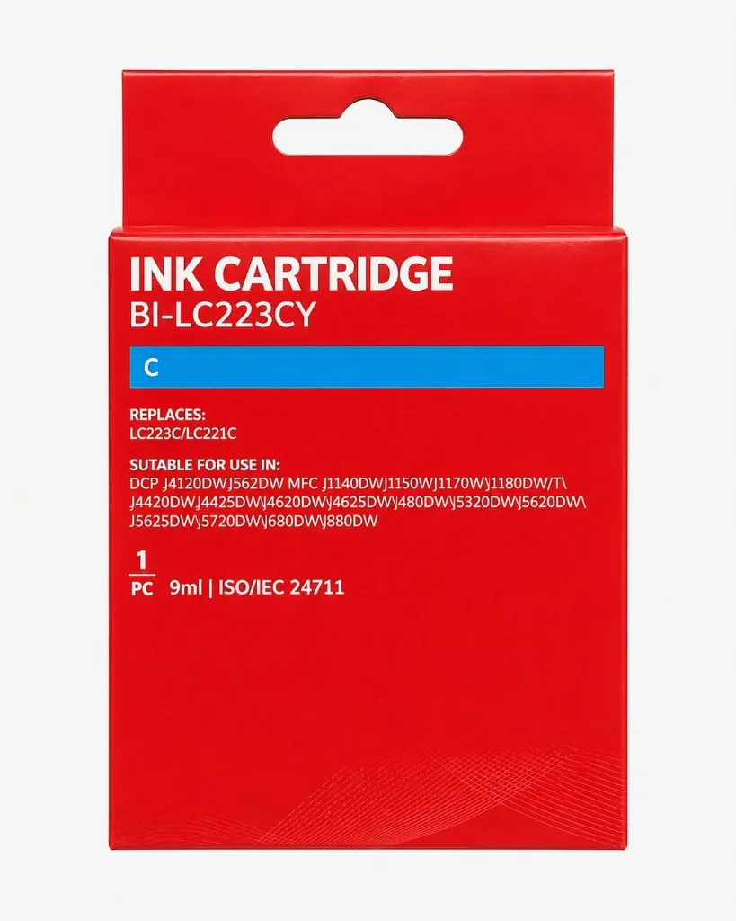 [BI-LC223CY] Brother LC223/LC221 Cyan Cartucho de Tinta Generico - Reemplaza LC223C/LC221C