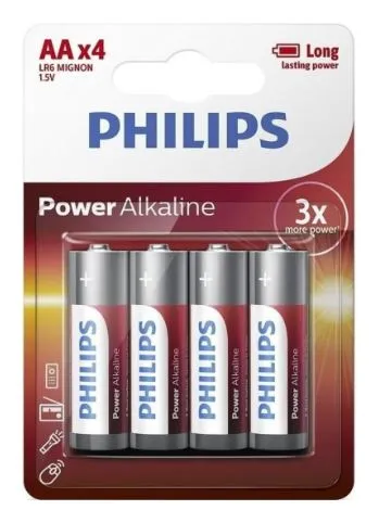 PILA PHILIPS ALCALINA LR06-B/4 AA