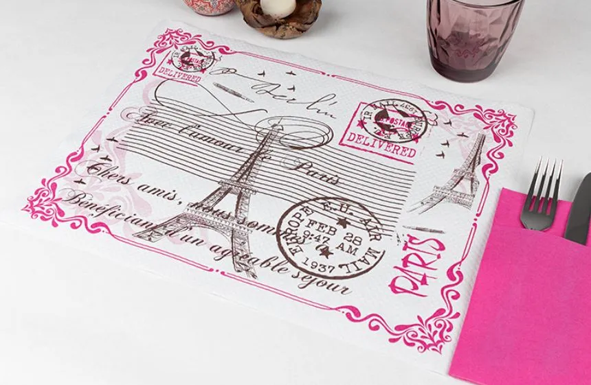 Mantel Papel 30x40 Blanco 40gr PARIS 1000u