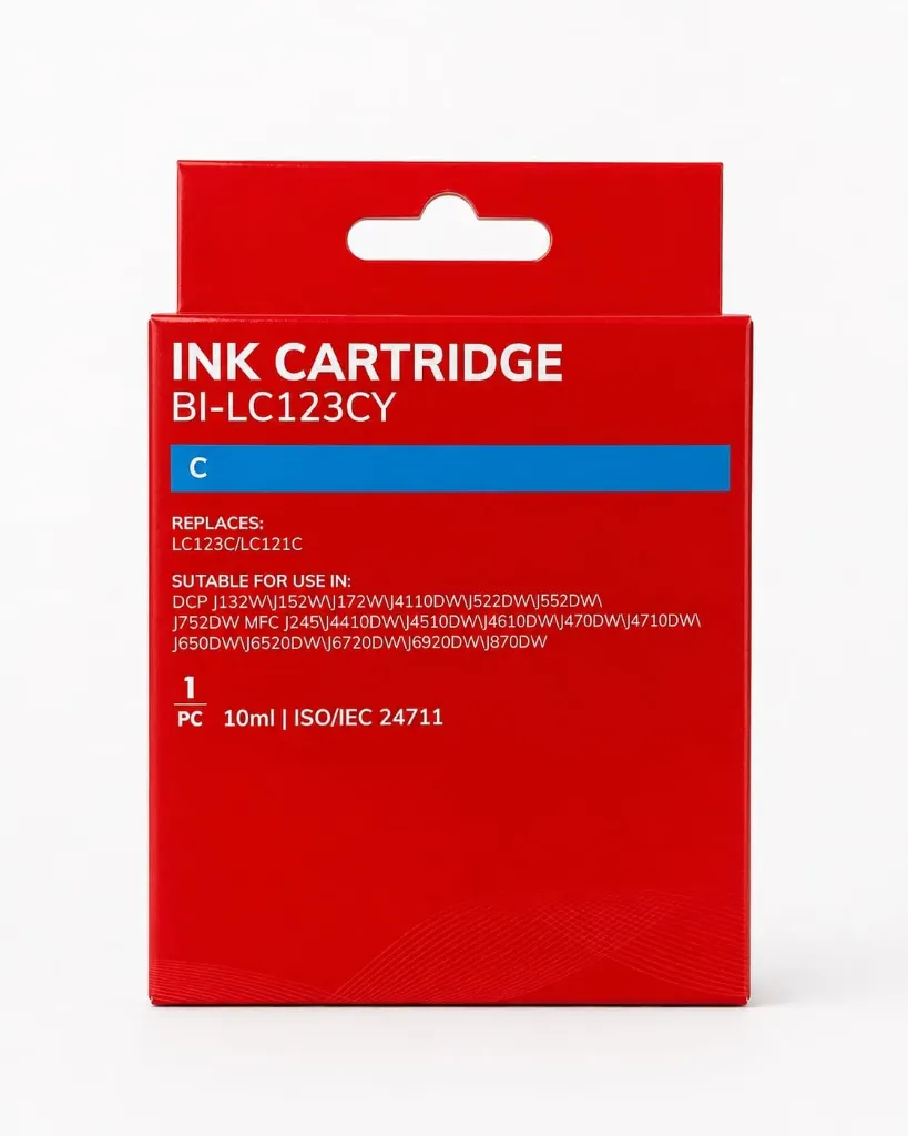 [BI-LC123CY] Brother LC123XL/LC121XL Cyan Cartucho de Tinta Generico - Reemplaza LC123C/LC121C