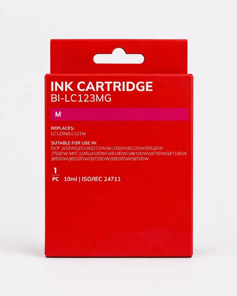 [BI-LC123MG] Brother LC123XL/LC121XL Magenta Cartucho de Tinta Generico - Reemplaza LC123M/LC121M