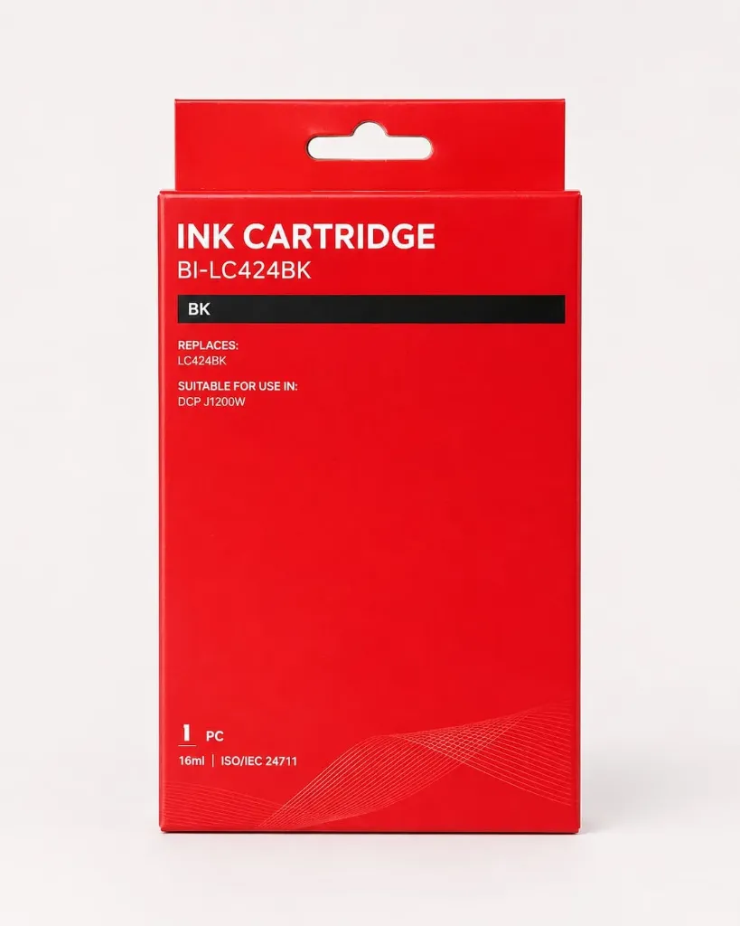 Brother LC424 Negro Cartucho de Tinta Generico - Reemplaza LC424BK