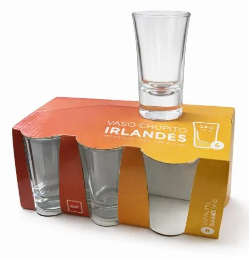 [SHG1002999] * VASO CHUPITO IRLANDES 3,4cl PACK 6un
