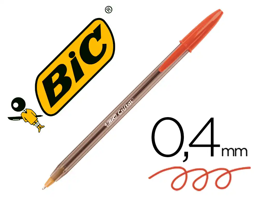 [92383] BOLIGRAFO BIC CRISTAL ORIGINAL TINTA ROJA UNIDAD