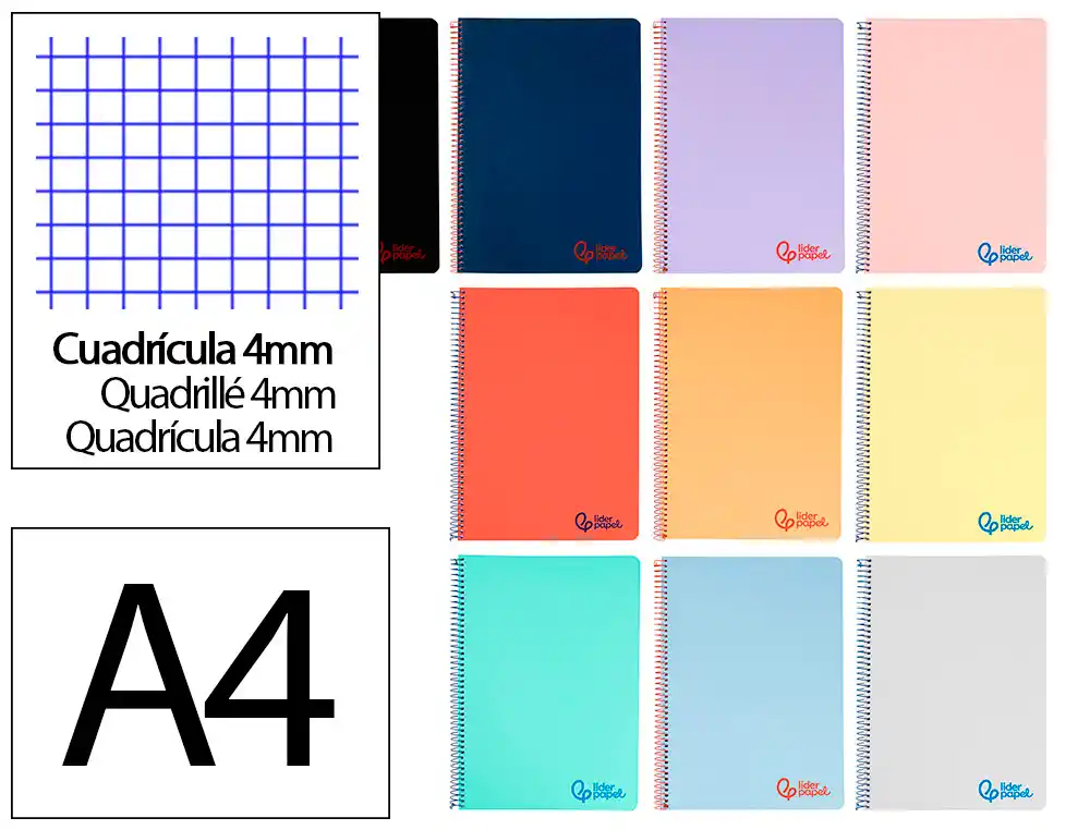 CUAD ESP LP A4 (210 X 297 MM) PLAST 80 CUAD 4 MM 90 G WONDER
