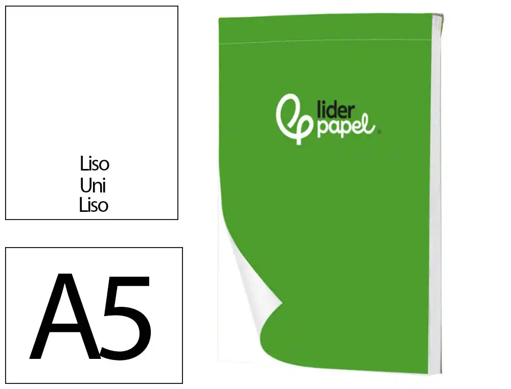 BLOC NOT LP LISO A5 80 H 60G/M2 PERFORADO
