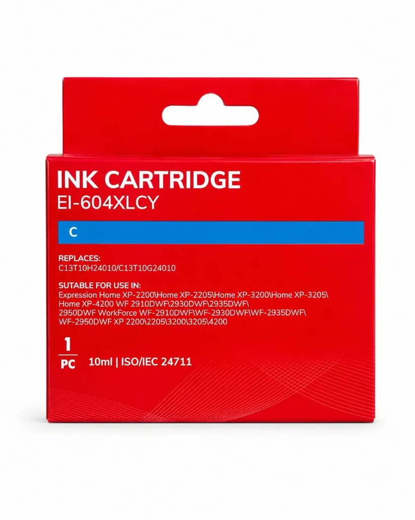 [EI-604XLCY] Epson 604XL Cyan Cartucho de Tinta Generico - Reemplaza C13T10H24010/C13T10G24010