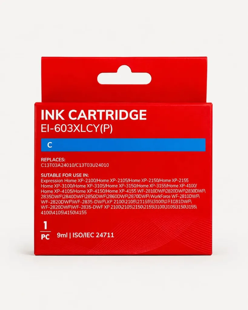 Epson 603XL Cyan Cartucho de Tinta Generico - Reemplaza C13T03A24010/C13T03U24010