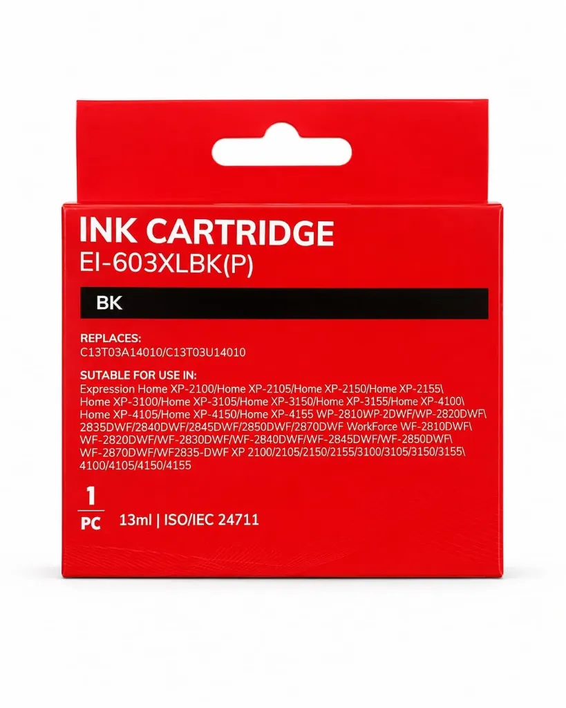Epson 603XL Negro Cartucho de Tinta Generico - Reemplaza C13T03A14010/C13T03U14010